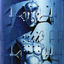 Cylinder Blue (Under Pressure) Oil on canvas / 140 x 68 cm / 1995