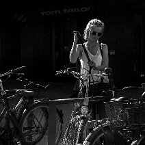 The girl and the bikes